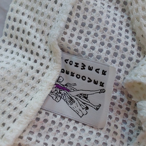 Undercover Beachwear Womens Cream Mesh with Fringe Tie Suit Cover up Sz.XL - Picture 6 of 7